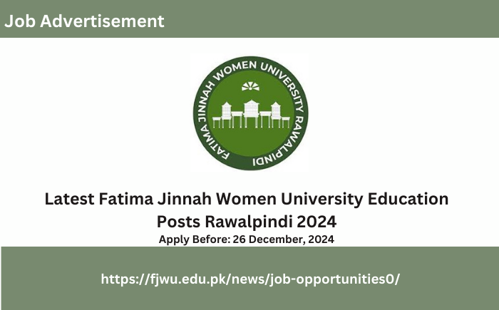 Latest Jobs in Education Posts at Fatima Jinnah Women University  Rawalpindi 2024